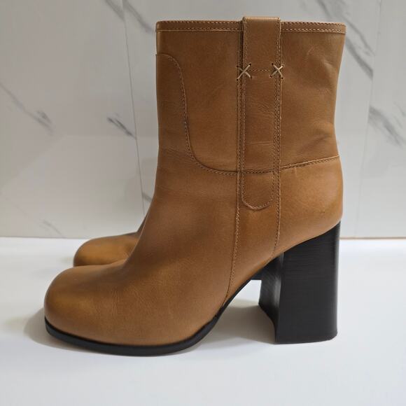 Free People Naomi Ankle Boots Camel Brown Size 11 - Picture 4 of 12